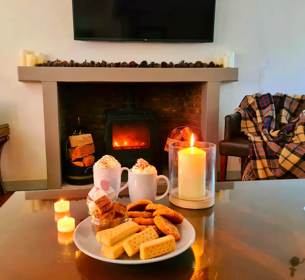 Selsey Beach House Ground Floor Living Room and Fireplace 8